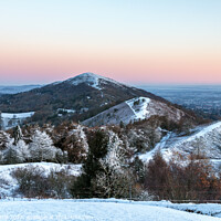 Buy canvas prints of Snowy Malverns before Sunrise by Bruce Little