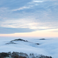 Buy canvas prints of Ethereal Malvern Hills at Dawn by Bruce Little