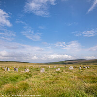 Buy canvas prints of Grey Wethers Stone Circle by Bruce Little