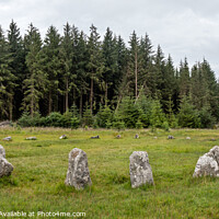 Buy canvas prints of Fernworthy Stone Circle by Bruce Little