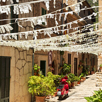 Buy canvas prints of Serene Street Scene, Mallorca by Bruce Little