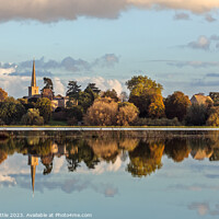 Buy canvas prints of Bredon Flood Reflections by Bruce Little
