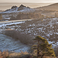 Buy canvas prints of Hound Tor in Winter Wonderland by Bruce Little