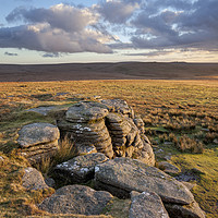 Buy canvas prints of Portrait view from Dinger Tor by Bruce Little