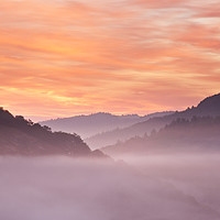 Buy canvas prints of Dramatic Sunrise over Upper Teign Valley by Bruce Little