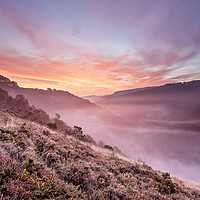 Buy canvas prints of Spectacular dawn in the Teign Valley, Dartmoor by Bruce Little