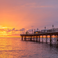 Buy canvas prints of Teignmouth Pier Sunrise by Bruce Little
