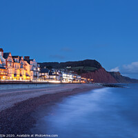 Buy canvas prints of Sidmouth seafront at dusk by Bruce Little