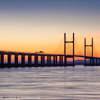 Buy canvas prints of Second Severn Crossing at Dusk by Bruce Little