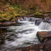 Buy canvas prints of Falls on the River Dart by Bruce Little