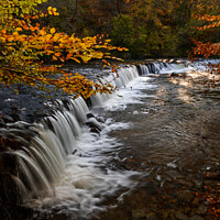 Buy canvas prints of Autumnal Weir by Bruce Little