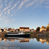 Buy canvas prints of Upton Riverside Panorama by Bruce Little