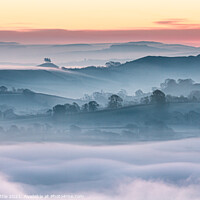 Buy canvas prints of Fog in the Marshwood Vale by Bruce Little