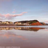 Buy canvas prints of Sidmouth Dawn at Low Tide by Bruce Little
