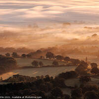 Buy canvas prints of Foggy Sunrise from the Malvern Hills by Bruce Little