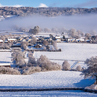 Buy canvas prints of Snowy East Devon by Bruce Little