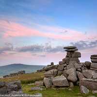 Buy canvas prints of Staple Tor Afterglow by Bruce Little