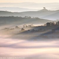 Buy canvas prints of Marshwood Vale Fog by Bruce Little