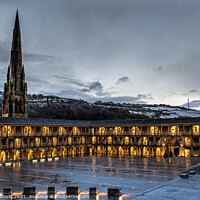 Buy canvas prints of Halifax - Piece Hall on a Winter Evening by Joy Newbould