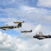 Buy canvas prints of Battle Of Britain Memorial Flypast by Joy Newbould