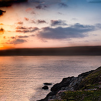 Buy canvas prints of Sunset at Trevose Head Cornwall by Joy Newbould