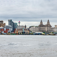 Buy canvas prints of Ferry 'Cross the Mersey Panorama by Joy Newbould
