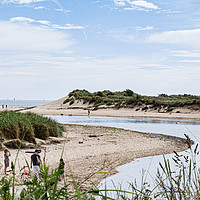 Buy canvas prints of Alnmouth Beach, Northumberland by Joy Newbould