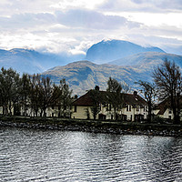 Buy canvas prints of Ben Nevis and the Caledonian Canal by Joy Newbould