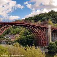 Buy canvas prints of The Iron Bridge at Ironbridge, Shropshire by Joy Newbould