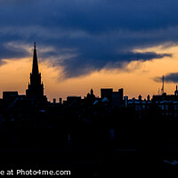 Buy canvas prints of Edinburgh Skyline Silhouette by Joy Newbould