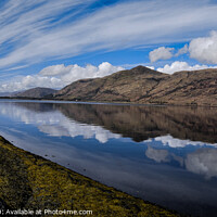 Buy canvas prints of Loch Linnhe with Cirrus Clouds Panorama by Joy Newbould