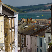 Buy canvas prints of Padstow Rooftops by Joy Newbould