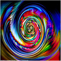 Buy canvas prints of Multicoloured Abstract Digital Art  by Joy Newbould