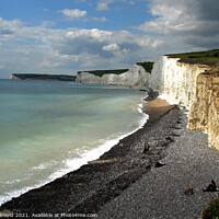 Buy canvas prints of Seven Sisters - East Sussex White Cliffs by Joy Newbould
