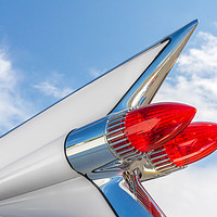 Buy canvas prints of Cadillac taill ights by Jim Hughes