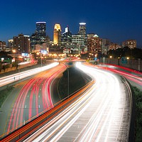 Buy canvas prints of Minneapolis traffic flow by Jim Hughes