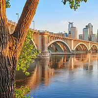 Buy canvas prints of 3rd Avenue Bridge in Minneapolis by Jim Hughes