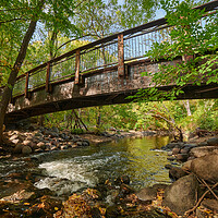 Buy canvas prints of Bridge over Minnehaha Creek by Jim Hughes