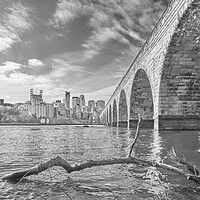 Buy canvas prints of Stone Arch Bridge over the Mississippi by Jim Hughes