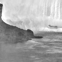 Buy canvas prints of Maid of the Mist at Horseshoe Falls, Niagara by Jim Hughes