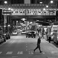 Buy canvas prints of  Chicago Elevated Train by Jim Hughes