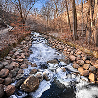 Buy canvas prints of Cold December Creek by Jim Hughes