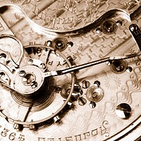 Buy canvas prints of Antique Pocketwatch Movement by Jim Hughes