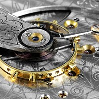 Buy canvas prints of Antique pocketwatch movement by Jim Hughes