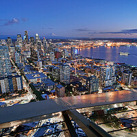 Buy canvas prints of View of Seattle from the Space Needle by Jim Hughes