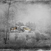 Buy canvas prints of Villa on a Winterberg  by Tanja Riedel