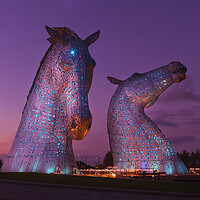 Buy canvas prints of Sunsets on the Kelpies by Tony Bishop