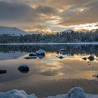 Buy canvas prints of Sunset at Loch Morlich Aviemore by Tony Bishop