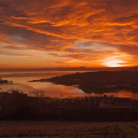 Buy canvas prints of Sunrise over Inverkeithing by Tony Bishop
