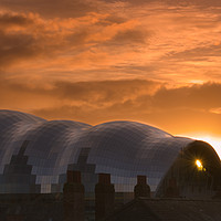 Buy canvas prints of Sunrise over Sage Gateshead by Robin Purser